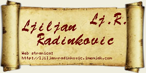 Ljiljan Radinković vizit kartica